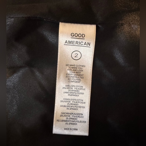 EUC Good American Velvet Double Breasted Boss Blazer Dress Size 2 - Picture 14 of 16